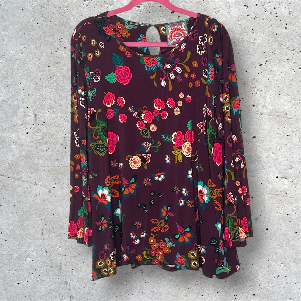 Johnny Was Janie Favorite High Neck Swing Tunic‎ Women's Floral Women’s XL $168